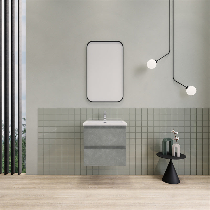 Magpie Floating Vanity in Cement Gray (24-84 inches)