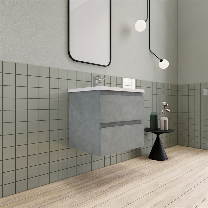 Magpie Floating Vanity in Cement Gray (24-84 inches)