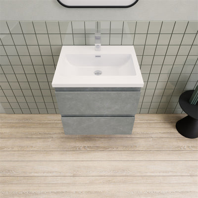 Magpie Floating Vanity in Cement Gray (24-84 inches)