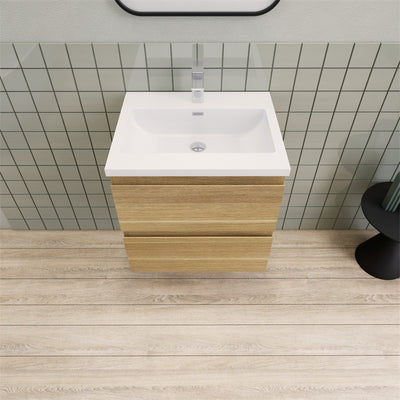 Magpie Floating Vanity in White Oak (24-84 inches)