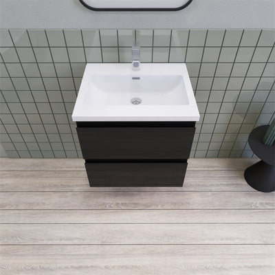 Magpie Floating Vanity in Glossy Black (24-84 inches)