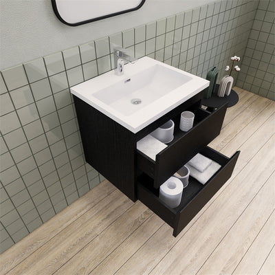 Magpie Floating Vanity in Rich Black Oak (24-84 inches)