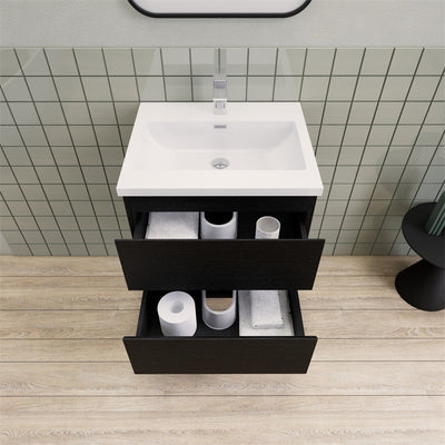 Magpie Floating Vanity in Rich Black Oak (24-84 inches)