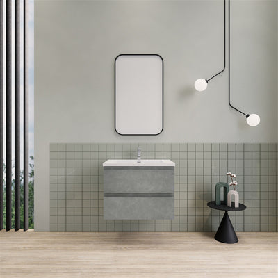 Magpie Floating Vanity in Cement Gray (24-84 inches)