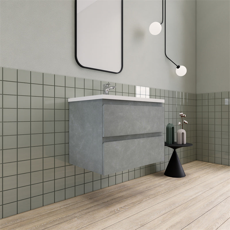 Magpie Floating Vanity in Cement Gray (24-84 inches)