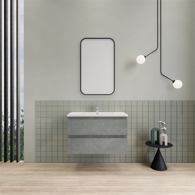 Magpie Floating Vanity in Cement Gray (24-84 inches)