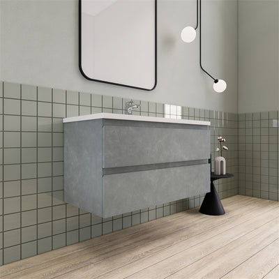 Magpie Floating Vanity in Cement Gray (24-84 inches)