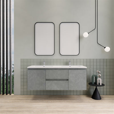Magpie Floating Vanity in Cement Gray (24-84 inches)