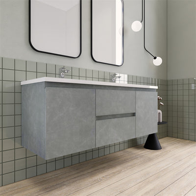 Magpie Floating Vanity in Cement Gray (24-84 inches)