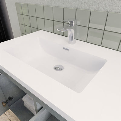 Magpie Floating Vanity in Cement Gray (24-84 inches)