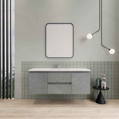 Magpie Floating Vanity in Cement Gray (24-84 inches)