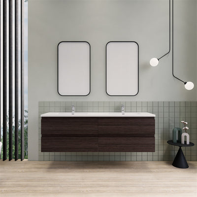 Magpie Floating Vanity in Dark Grey Oak (24-84 inches)