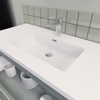 Magpie Floating Vanity in Cement Gray (24-84 inches)