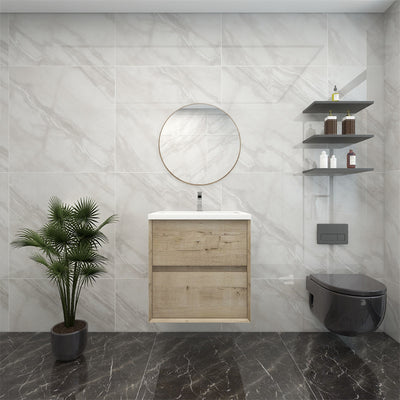 Pacifica Floating Vanity in Light Oak (24-84 inches)