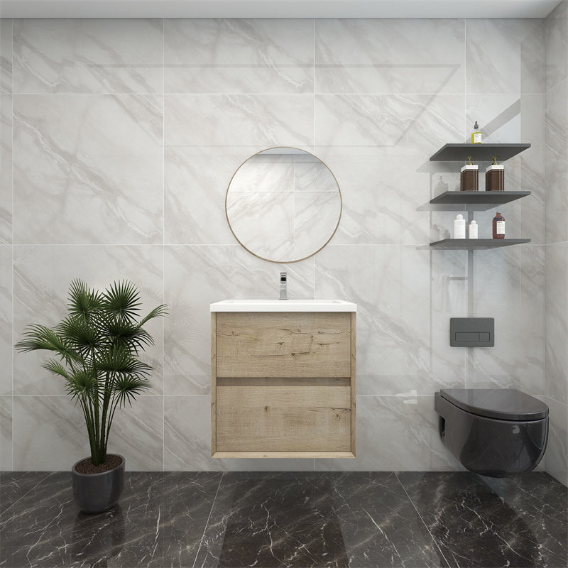 Pacifica Floating Vanity in Light Oak (24-84 inches)