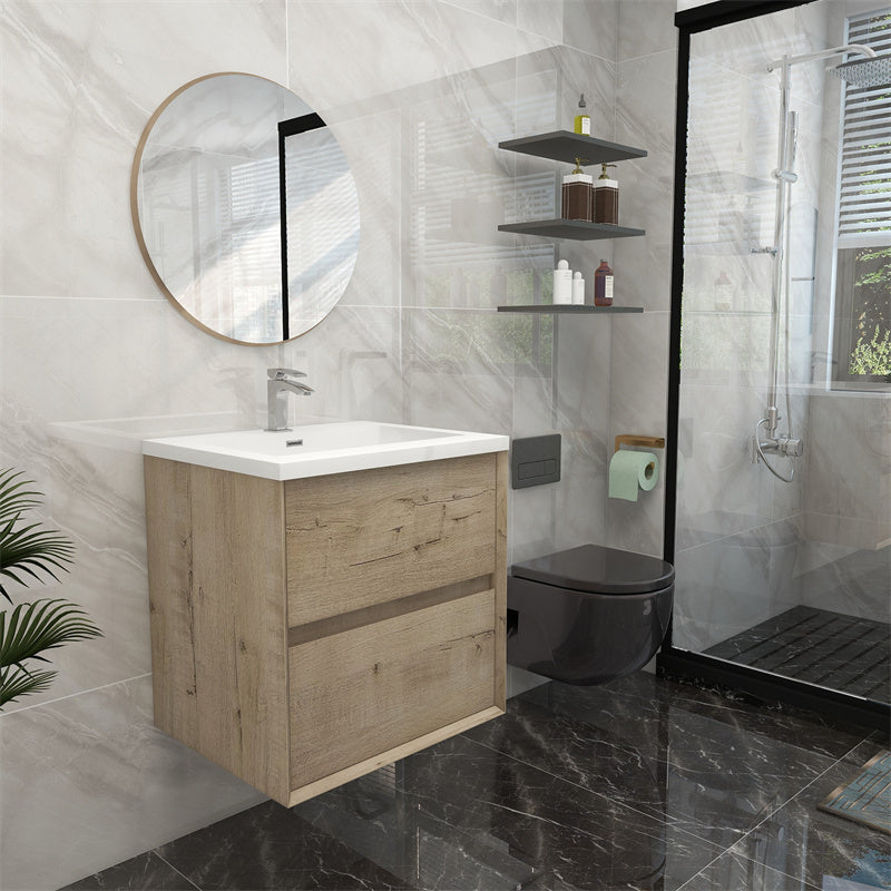 Pacifica Floating Vanity in Light Oak (24-84 inches)