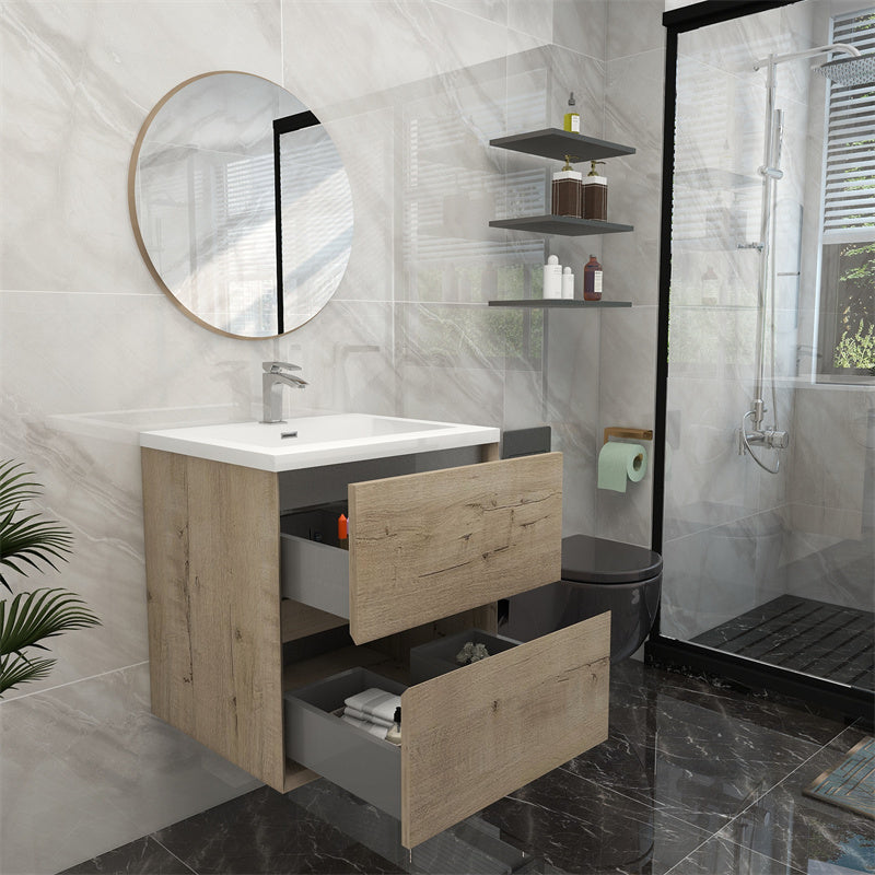 Pacifica Floating Vanity in Light Oak (24-84 inches)