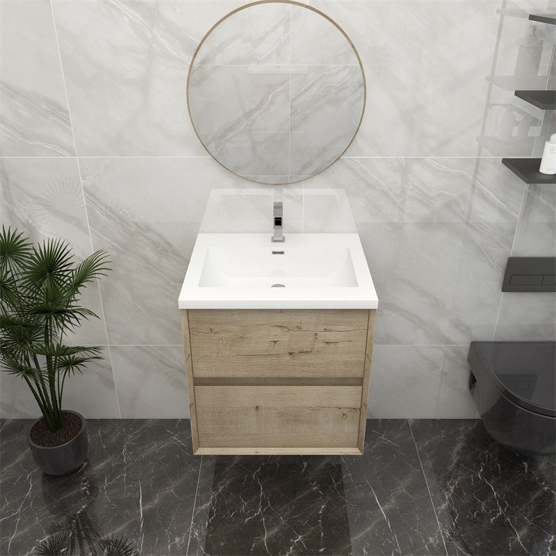 Pacifica Floating Vanity in Light Oak (24-84 inches)