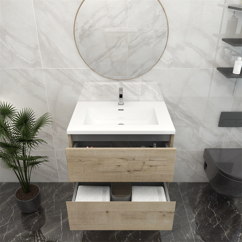 Pacifica Floating Vanity in Light Oak (24-84 inches)