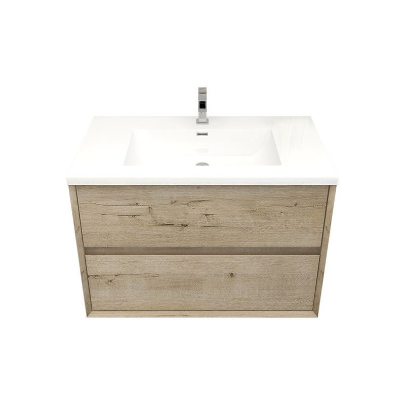 Pacifica Floating Vanity in Light Oak (24-84 inches)