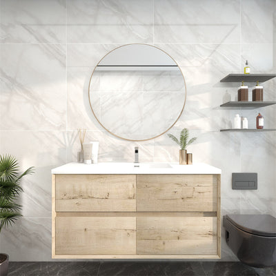 Pacifica Floating Vanity in Light Oak (24-84 inches)