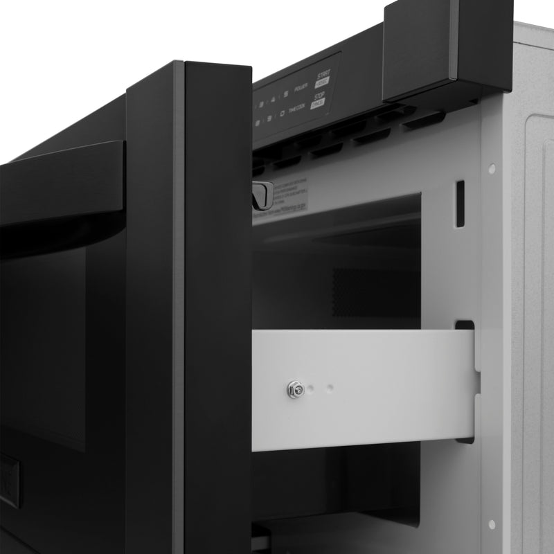 ZLINE 24" 1.2 cu. ft. Built-in Microwave Drawer in Black Stainless Steel (MWD-1-BS)