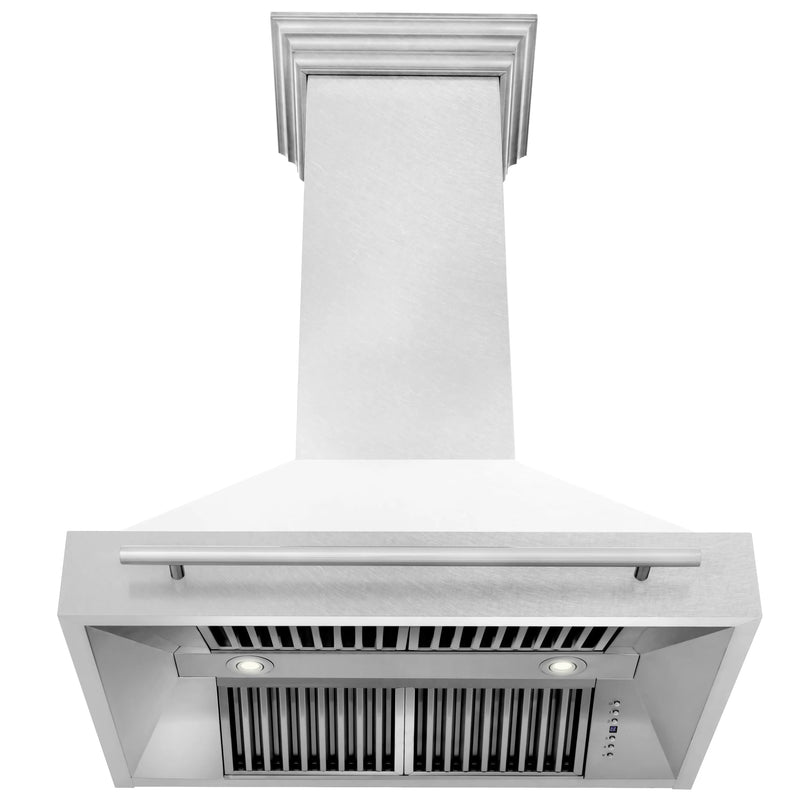 ZLINE 36" DuraSnow® Stainless Steel Range Hood with Shell (8654SNX-36)