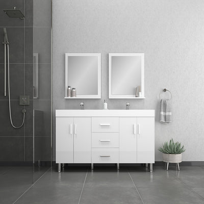 Alya Bath Ripley 56 inch White Double vanity with Sink