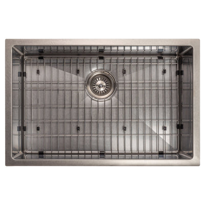 ZLINE Meribel 27 Inch Undermount Single Bowl Sink in DuraSnow® Stainless Steel (SRS-27S)