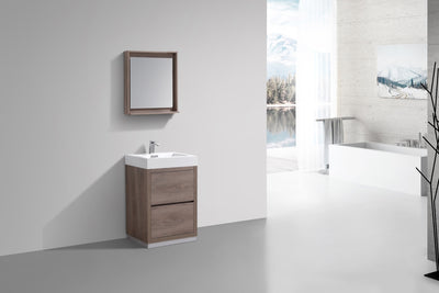 KubeBath Bliss 24" Butternut Free Standing Modern Bathroom Vanity