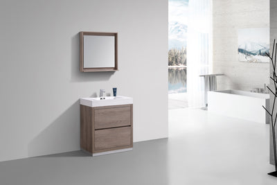 KubeBath Bliss 30" Butternut  Free Standing Modern Bathroom Vanity