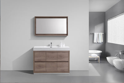 KubeBath Bliss 48" Butternut Free Standing Modern Bathroom Vanity