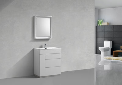 Milano 30" High Glossy Modern Bathroom Vanity