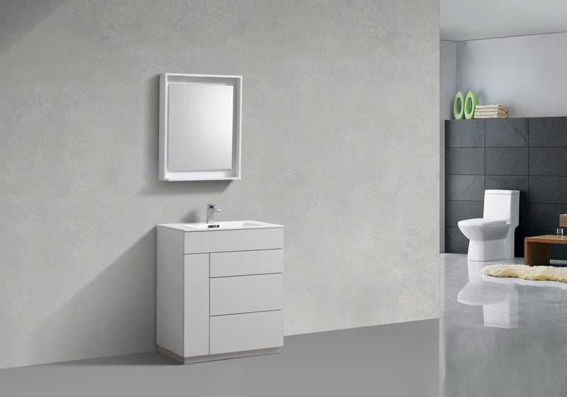 Milano 30" High Glossy Modern Bathroom Vanity