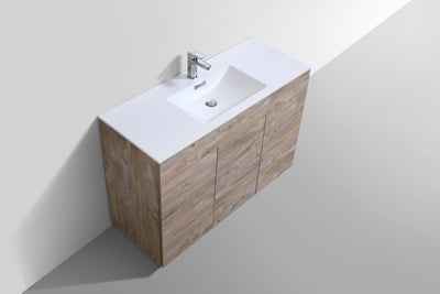 KubeBath Milano 48" Single Sink Nature Wood Modern Bathroom Vanity