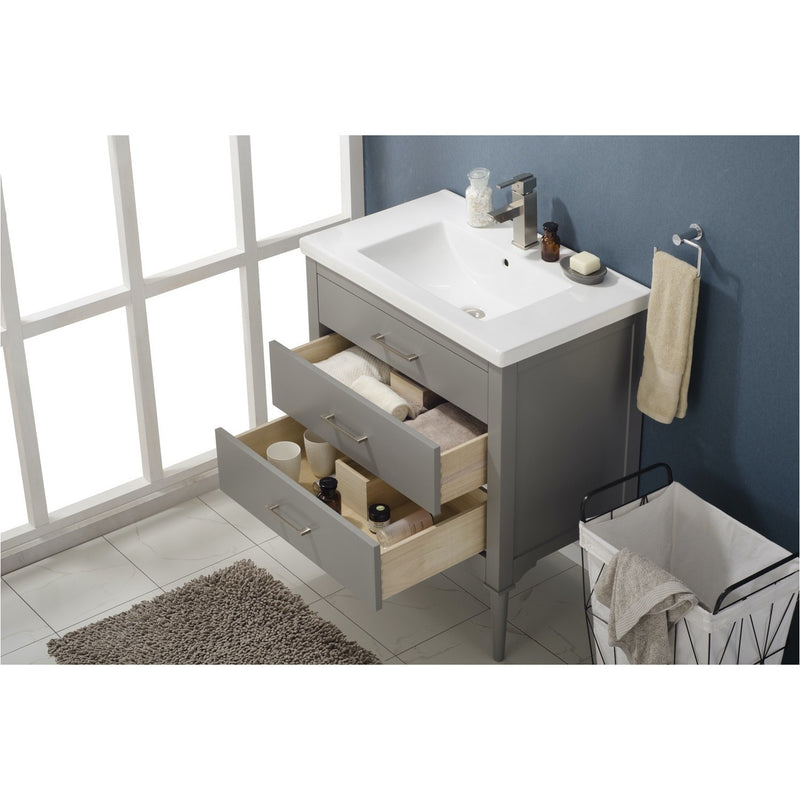 Design Element Mason 30" Single Sink Vanity In Gray