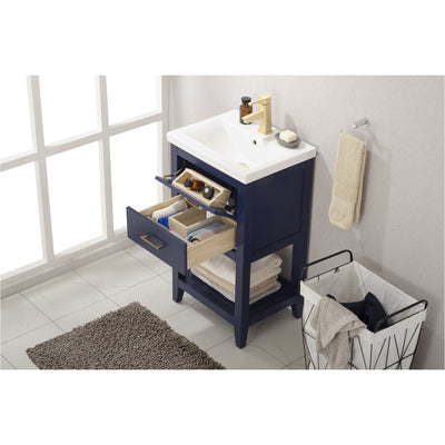 Design Element Cara 20" Single Sink Vanity In Blue