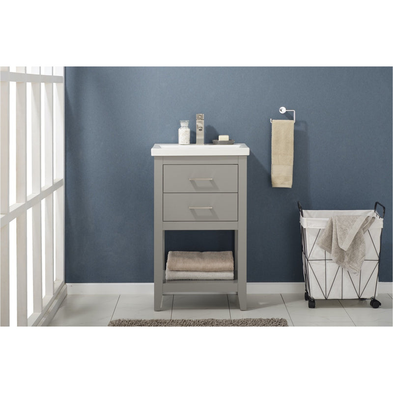 Design Element Cara 20" Single Sink Vanity In Gray