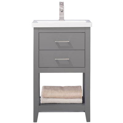 Design Element Cara 20" Single Sink Vanity In Gray