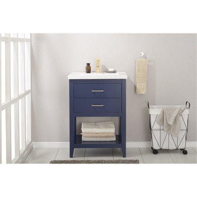 Design Element Cara 24" Single Sink Vanity In Blue