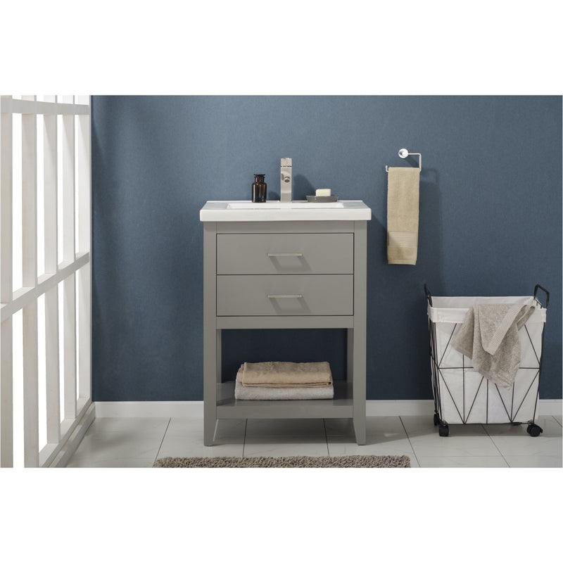 Design Element Cara 24" Single Sink Vanity In Gray