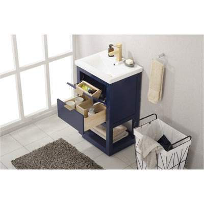 Design Element Klein 20" Single Sink Vanity In Blue