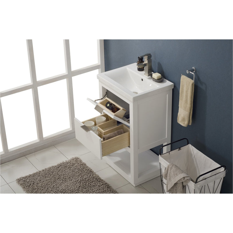 Design Element Klein 20" Single Sink Vanity In White