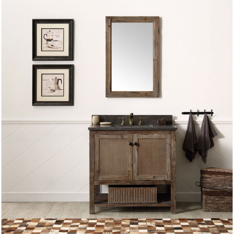 Legion Furniture 36" Solid Wood Sink Vanity With Moon Stone top - Faucet Sold Separately.