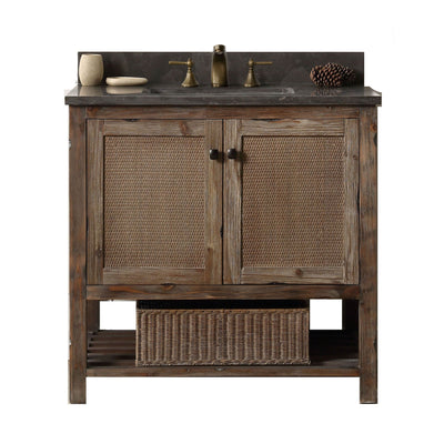 Legion Furniture 36" Solid Wood Sink Vanity With Moon Stone top - Faucet Sold Separately.