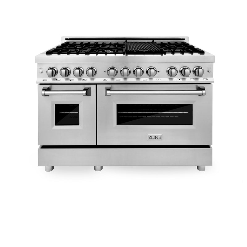 ZLINE 48 in. Professional 6.0 cu. ft. 7 Gas Burner/Electric Oven Range in Stainless Steel (RA48)