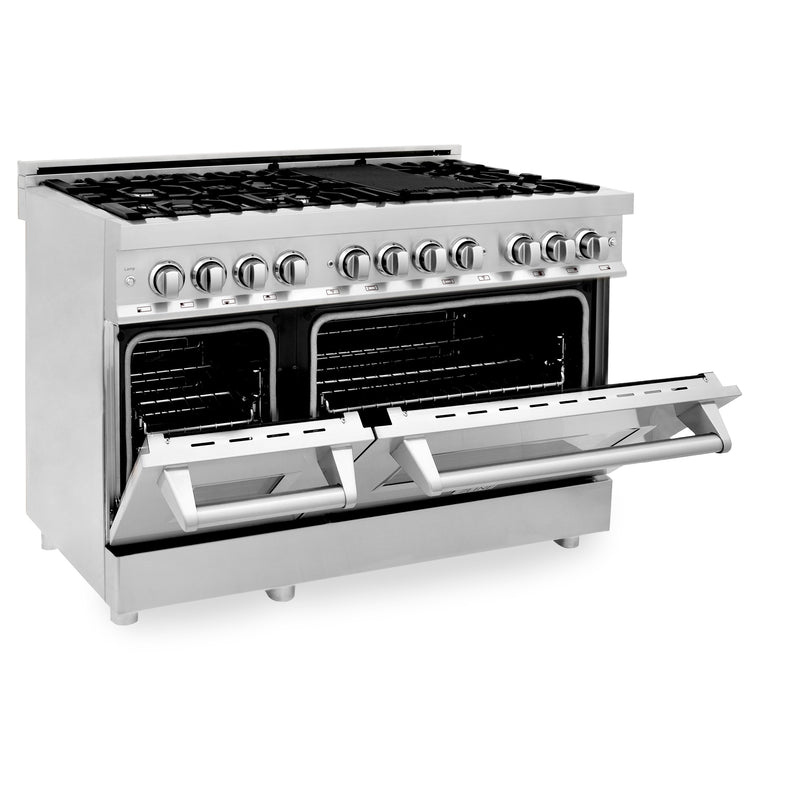 ZLINE 48 in. Professional 6.0 cu. ft. 7 Gas Burner/Electric Oven Range in Stainless Steel (RA48)