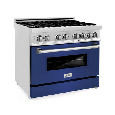 ZLINE 36 in. Professional 4.0 cu. ft. 4 Gas Burner/Electric Oven Range in Stainless Steel (RA36)