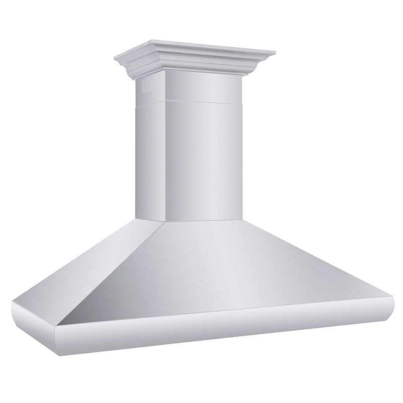 ZLINE Professional Convertible Vent Wall Mount Range Hood in Stainless Steel with Crown Molding (587CRN)