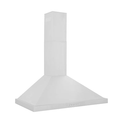 ZLINE 30” Alpine Series Convertible Wall Mount Range Hood in Stainless Steel with Remote Control, LED lighting, and Dishwasher-Safe Baffle Filters (ALP10WL-30)